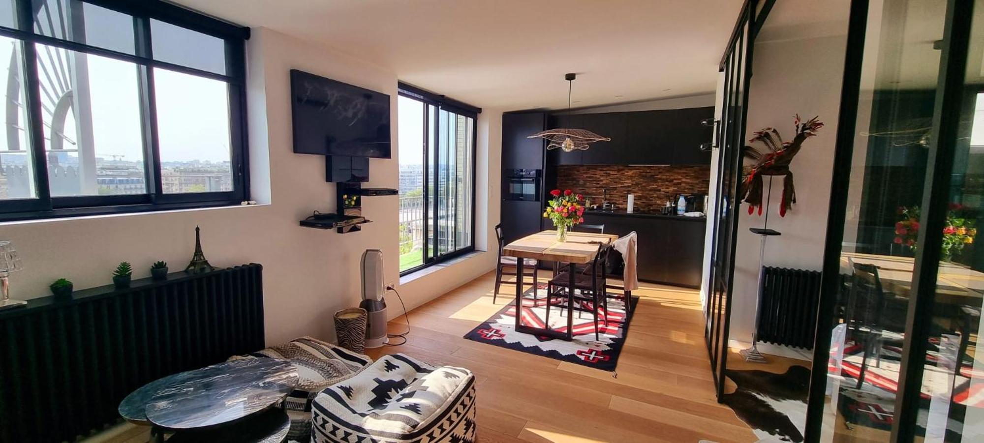 Appartement Vue Tour Eiffel Paris 16 Eme Luaran gambar