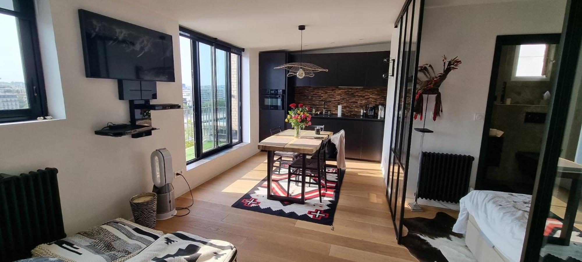 Appartement Vue Tour Eiffel Paris 16 Eme Luaran gambar